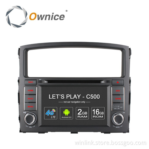 Ownice Cortex A53 Quad core Android 6.0 car radio for Pajero with 4G LTE sim slot